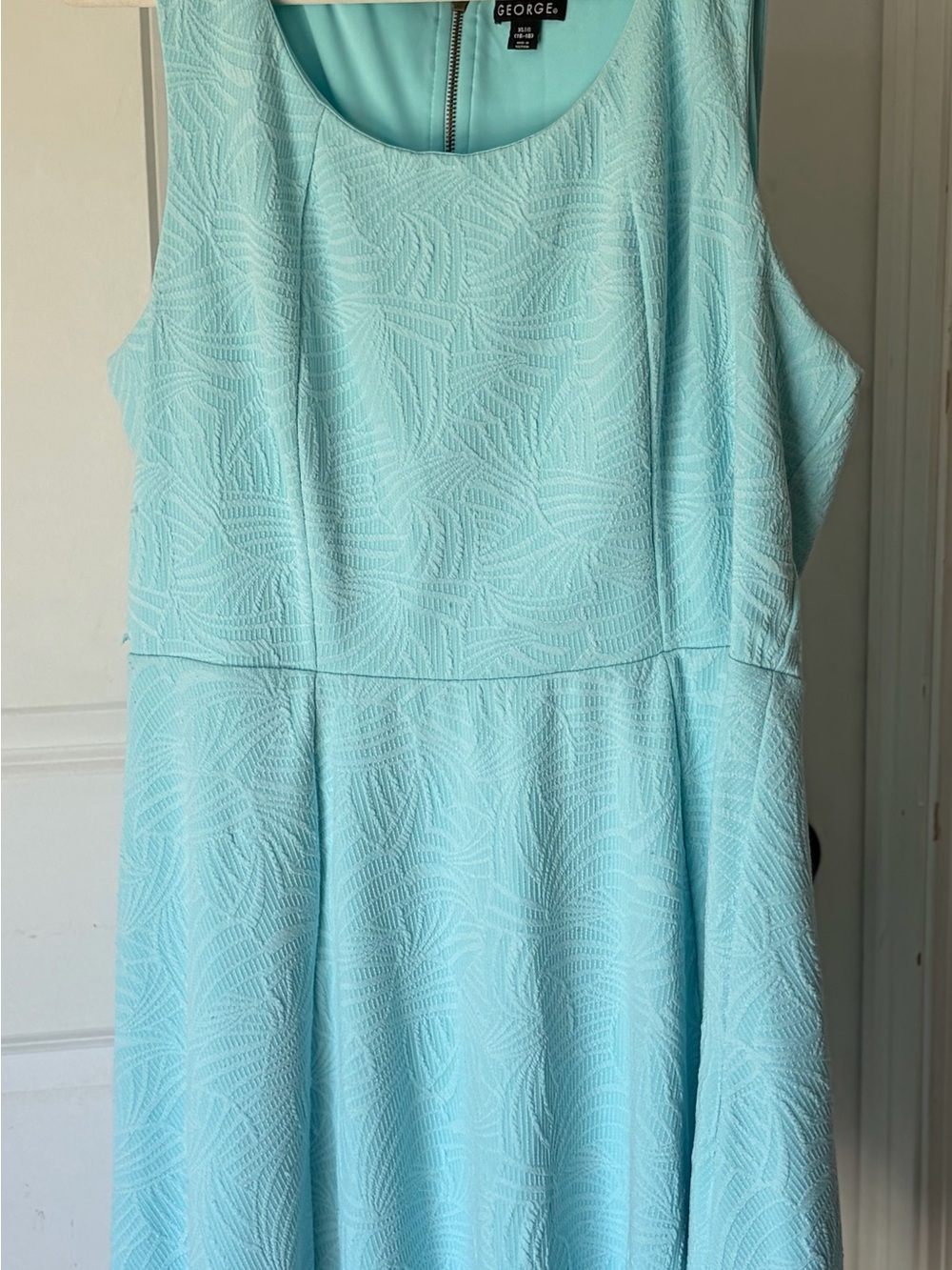 George XL (16-18) Aqua Sleeveless Fit & Flare Dress